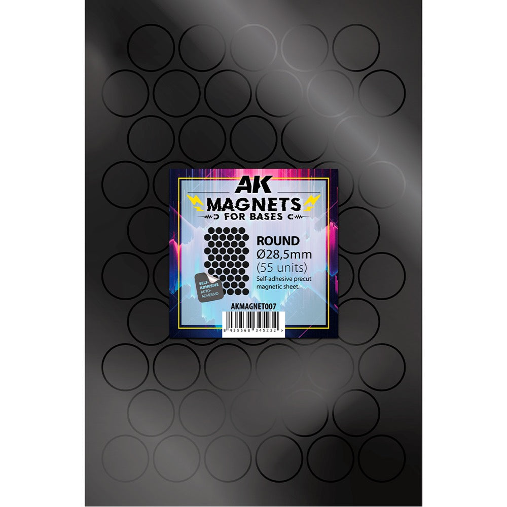 AK Interactive Magnets for Bases Round 28.5mm Pack of 55