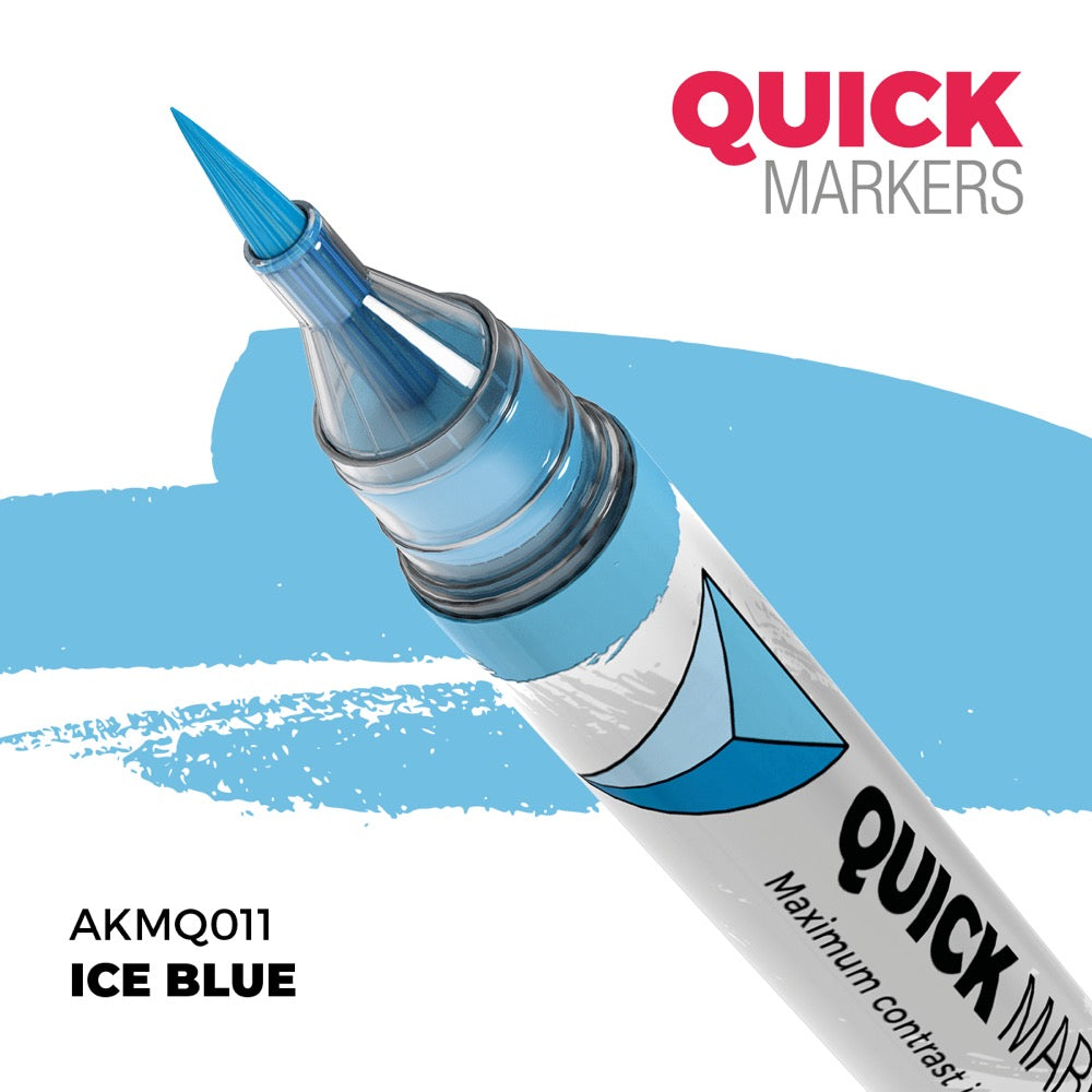 AK Interactive MQ011 Quick Marker Ice Blue