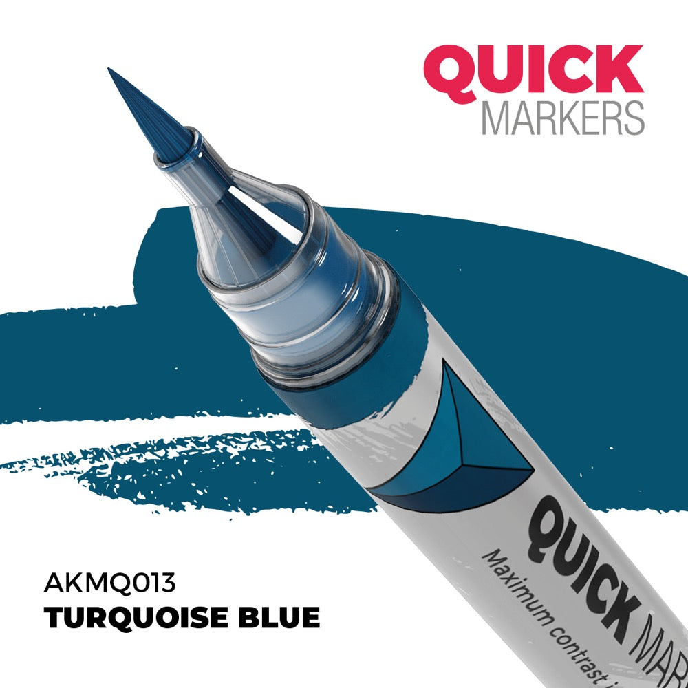 AK Interactive MQ013 Quick Marker Turquoise Blue