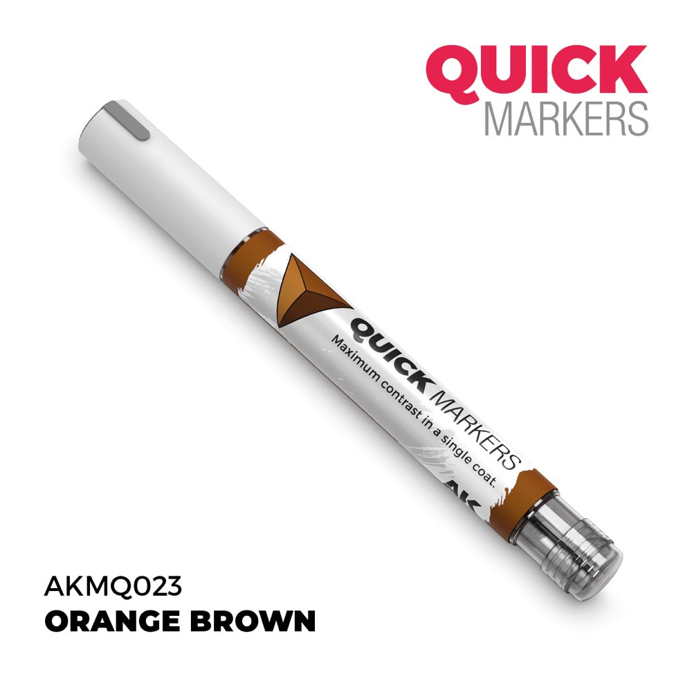 AK Interactive MQ023 Quick Marker Orange Brown