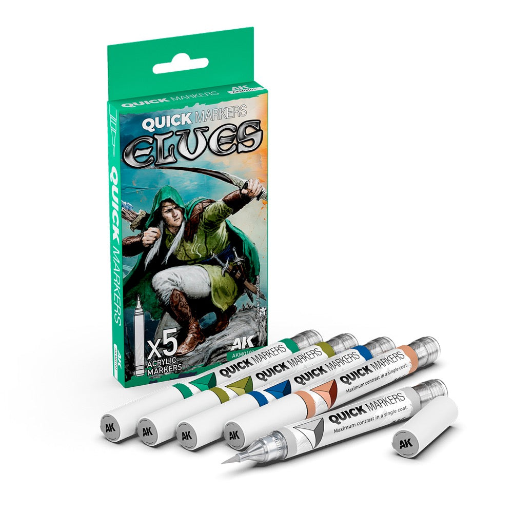AK Interactive MQ101 Quick Marker Set Elves 5 Colour Set