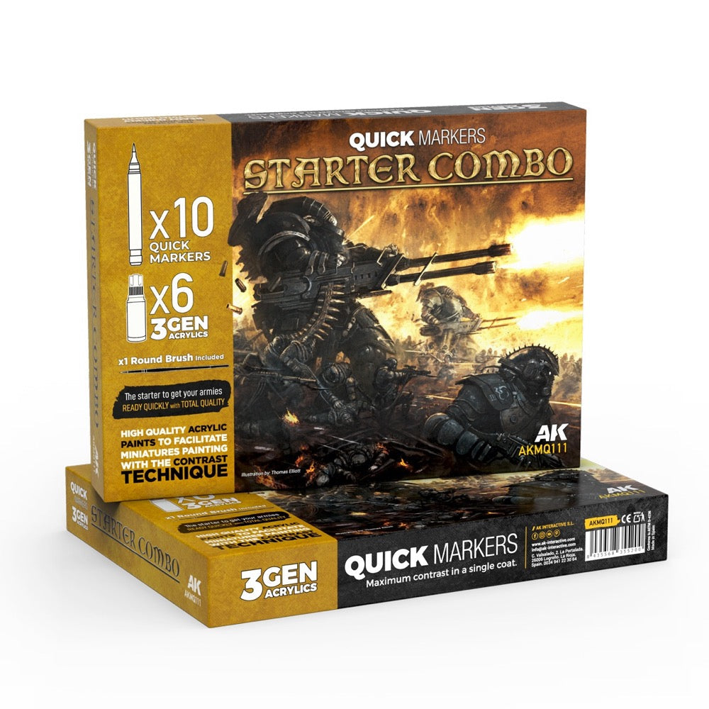 AK Interactive MQ111 Quick Marker Set Starter Combo Quick Markers + 3Gen Set