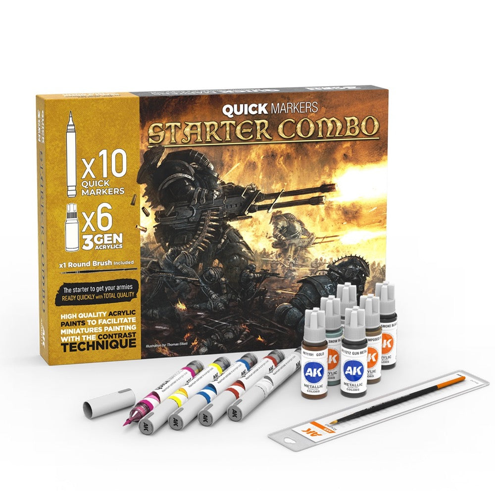 AK Interactive MQ111 Quick Marker Set Starter Combo Quick Markers + 3Gen Set