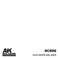 AK Interactive RC806 Real Colors Flat White RAL 9003 17ml Lacquer Paint