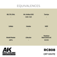 AK Interactive RC808 Real Colors Off White 17ml Lacquer Paint