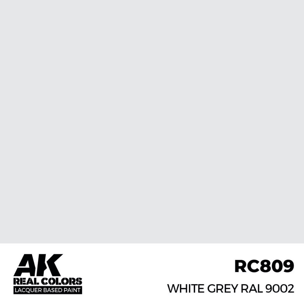 AK Interactive RC809 Real Colors White Grey RAL 9002 17ml Lacquer Paint