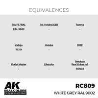 AK Interactive RC809 Real Colors White Grey RAL 9002 17ml Lacquer Paint