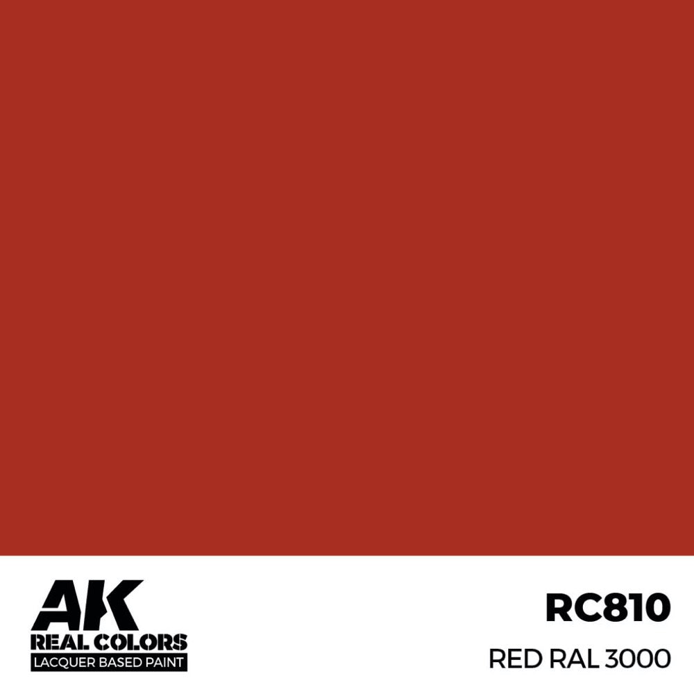 AK Interactive RC810 Real Colors Red RAL 3000 17ml Lacquer Paint