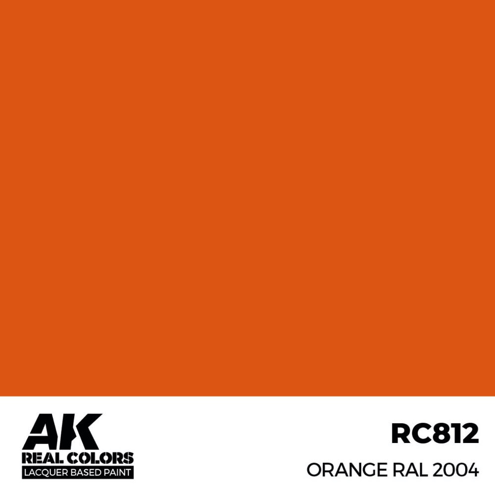 AK Interactive RC812 Real Colors Orange RAL 2004 17ml Lacquer Paint