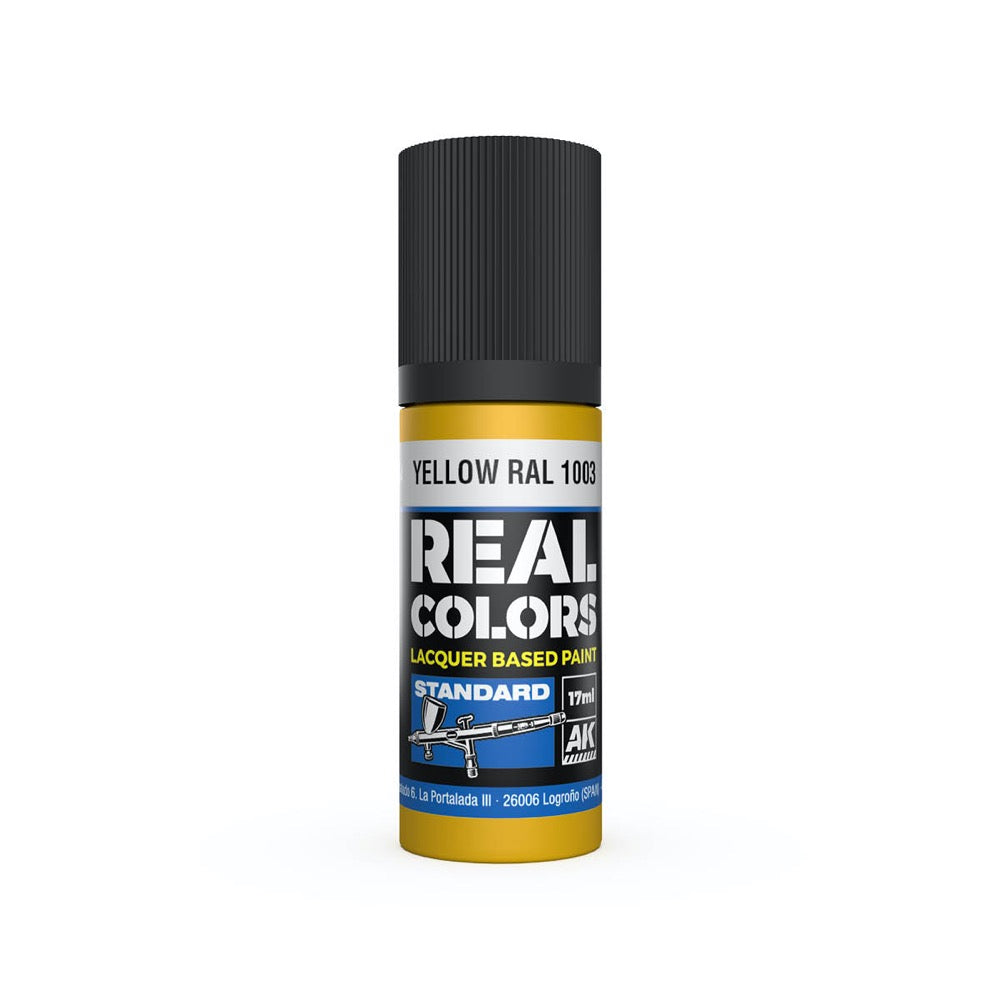 AK Interactive RC814 Real Colors Yellow RAL 1003 17ml Lacquer Paint