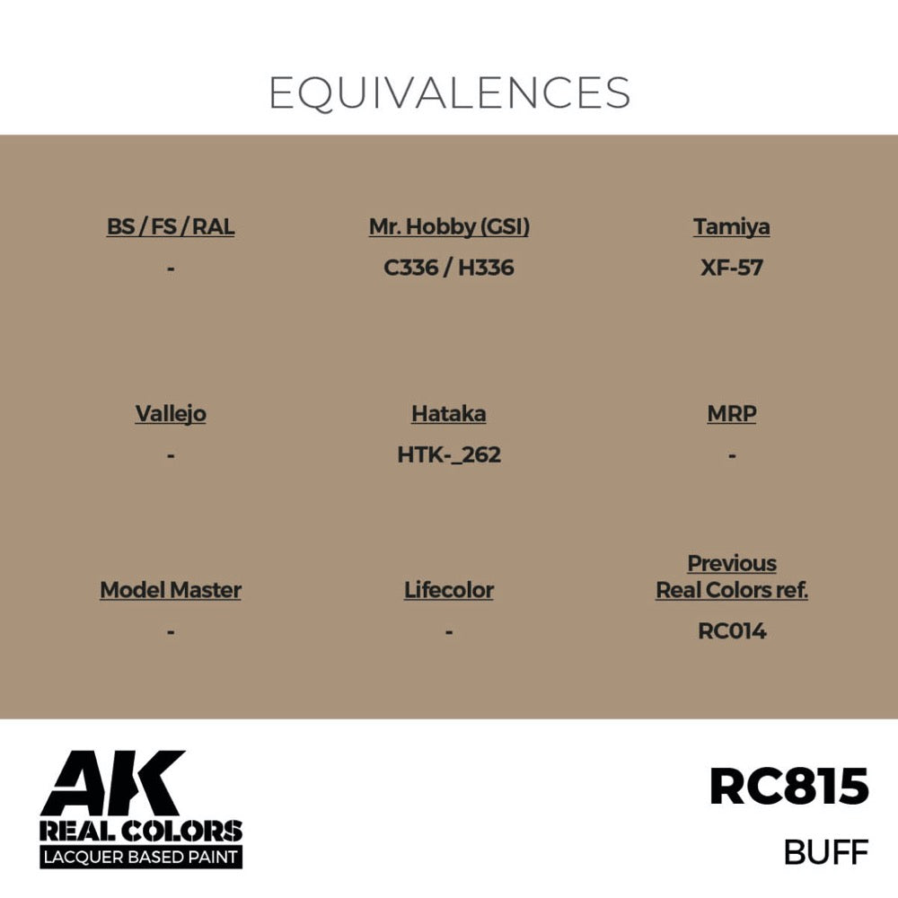 AK Interactive RC815 Real Colors Buff 17ml Lacquer Paint