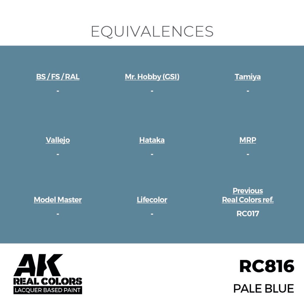 AK Interactive RC816 Real Colors Pale Blue 17ml Lacquer Paint