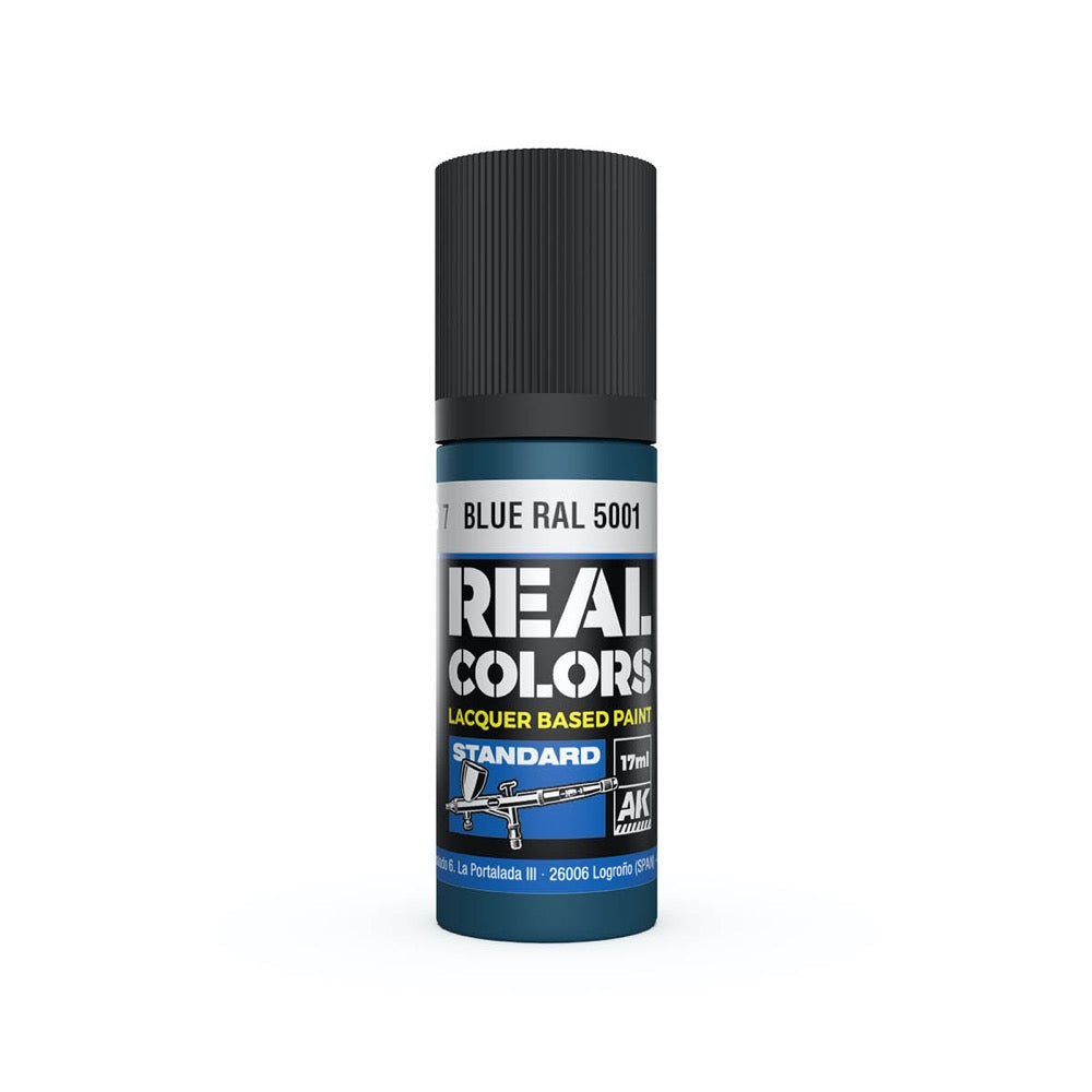 AK Interactive RC817 Real Colors Blue RAL 5001 17ml Lacquer Paint