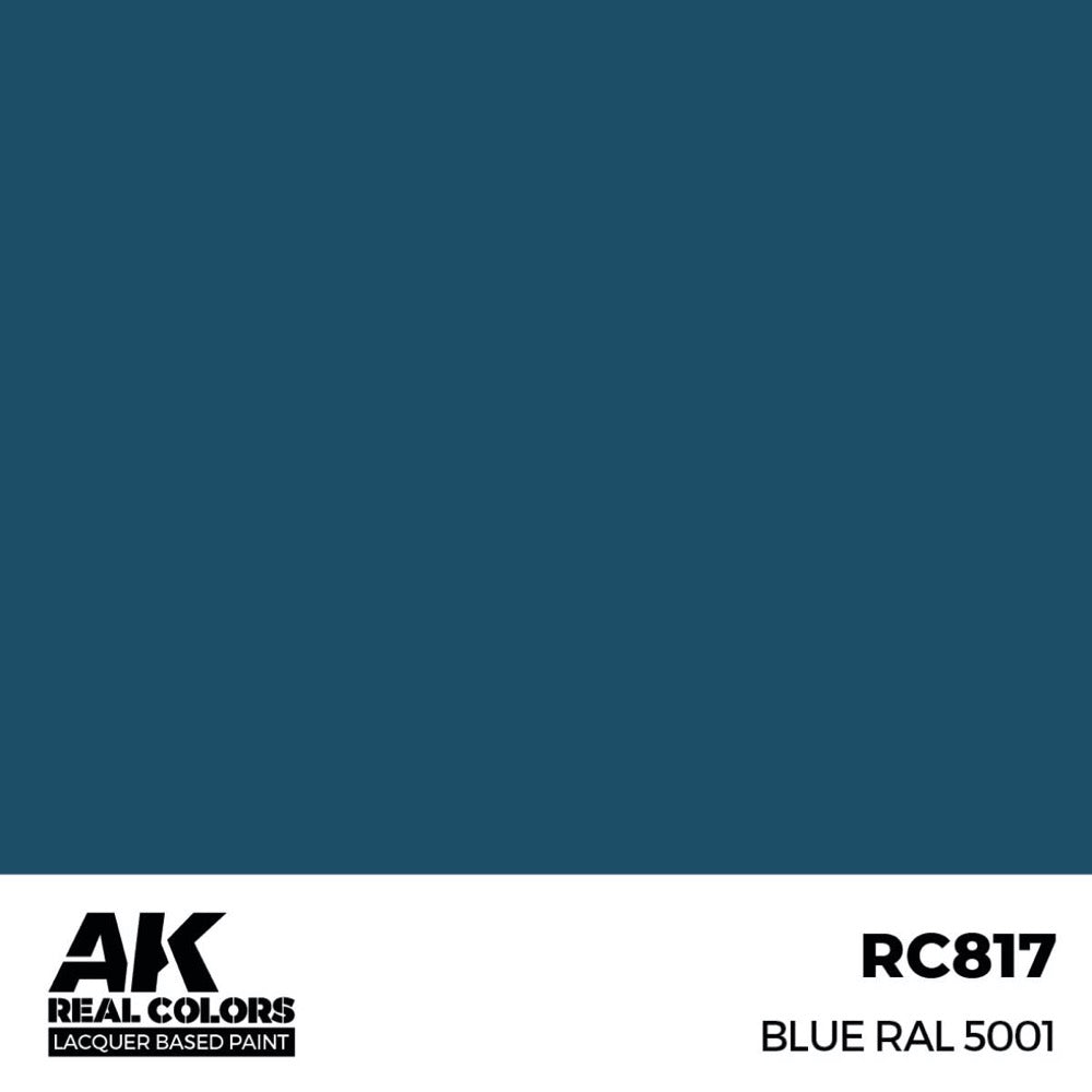 AK Interactive RC817 Real Colors Blue RAL 5001 17ml Lacquer Paint