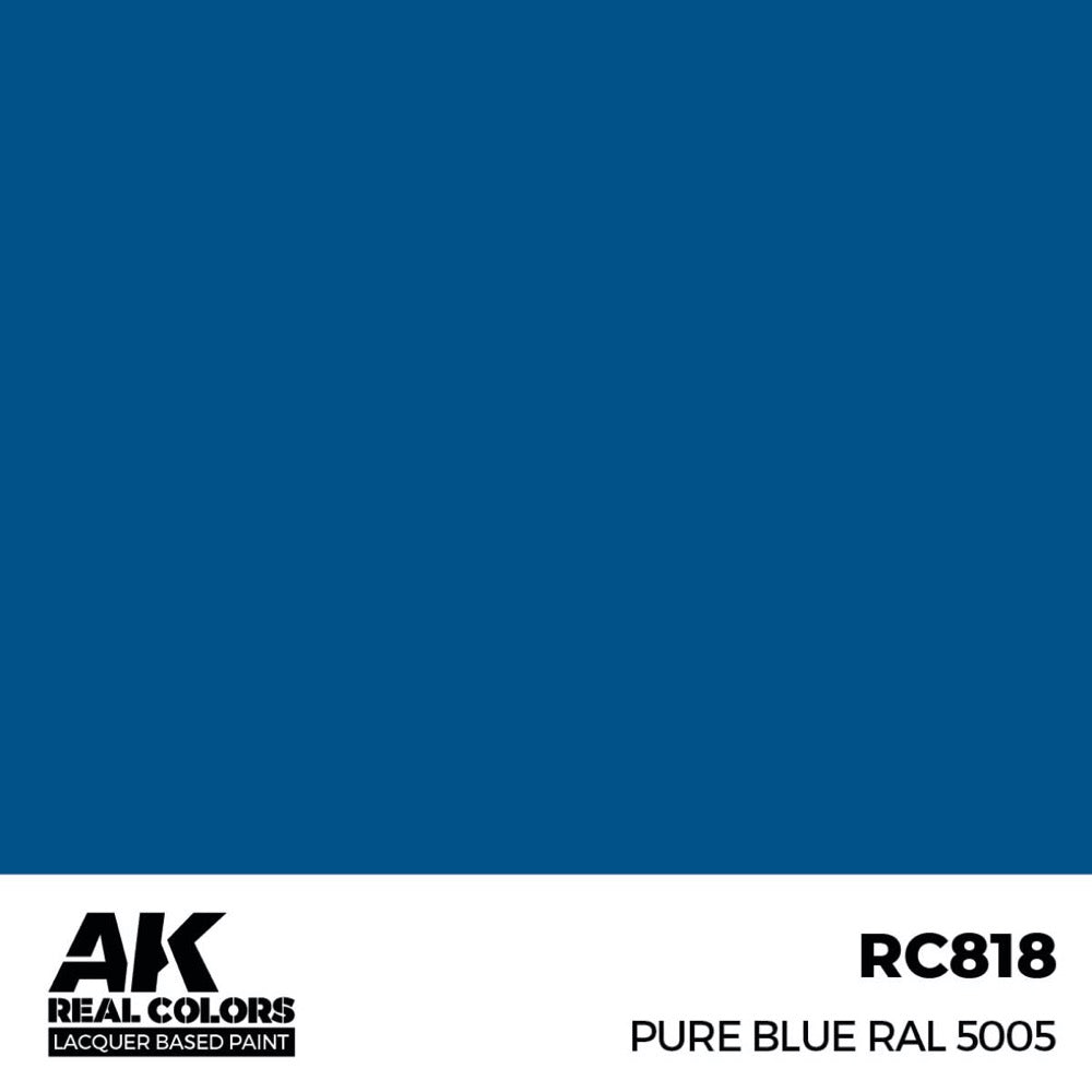 AK Interactive RC818 Real Colors Pure Blue RAL 5005 17ml Lacquer Paint
