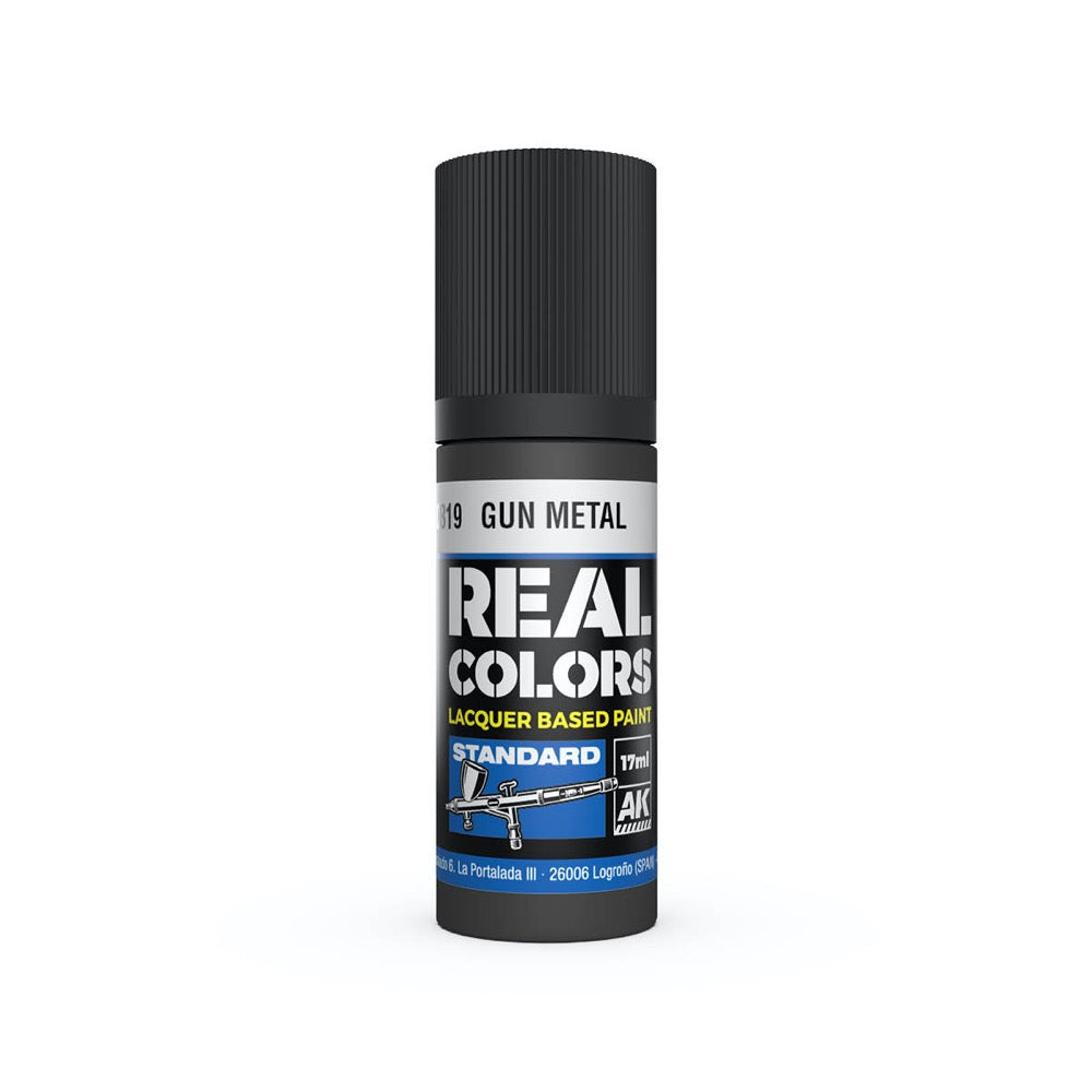 AK Interactive RC819 Real Colors Gun Metal 17ml Lacquer Paint