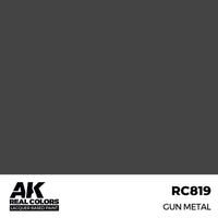 AK Interactive RC819 Real Colors Gun Metal 17ml Lacquer Paint