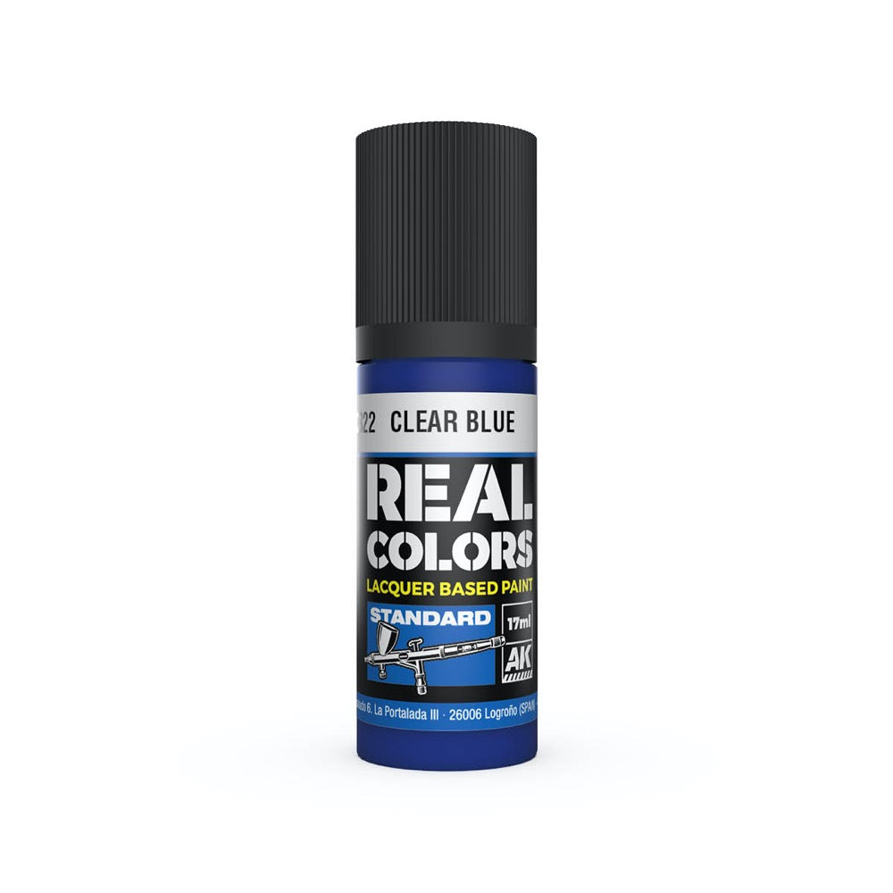 AK Interactive RC822 Real Colors Clear Blue 17ml Lacquer Paint
