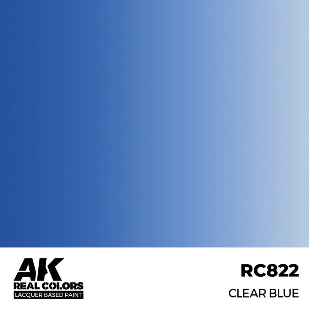 AK Interactive RC822 Real Colors Clear Blue 17ml Lacquer Paint