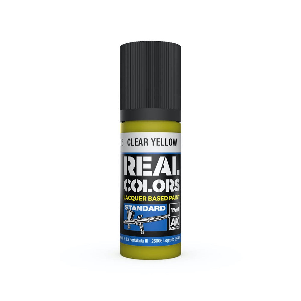 AK Interactive RC825 Real Colors Clear Yellow 17ml Lacquer Paint