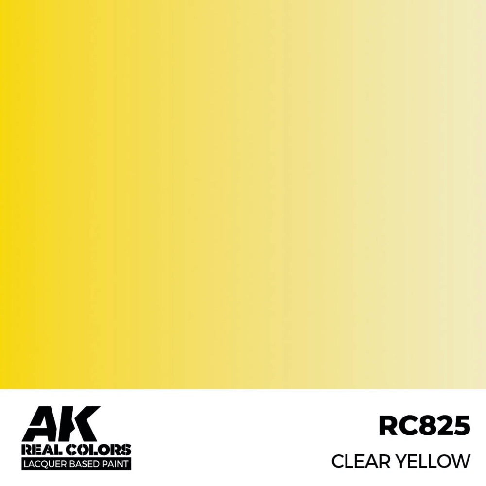 AK Interactive RC825 Real Colors Clear Yellow 17ml Lacquer Paint