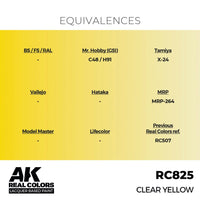 AK Interactive RC825 Real Colors Clear Yellow 17ml Lacquer Paint