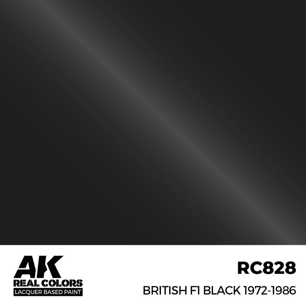 AK Interactive RC828 Real Colors British F1 Black 1972-1986 17ml Lacquer Paint