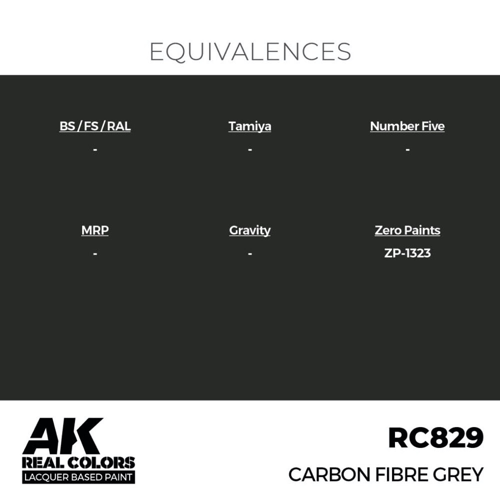 AK Interactive RC829 Real Colors Carbon Fibre Grey 17ml Lacquer Paint