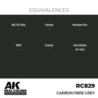 AK Interactive RC829 Real Colors Carbon Fibre Grey 17ml Lacquer Paint
