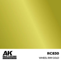 AK Interactive RC830 Real Colors Wheel Rim Gold 17ml Lacquer Paint