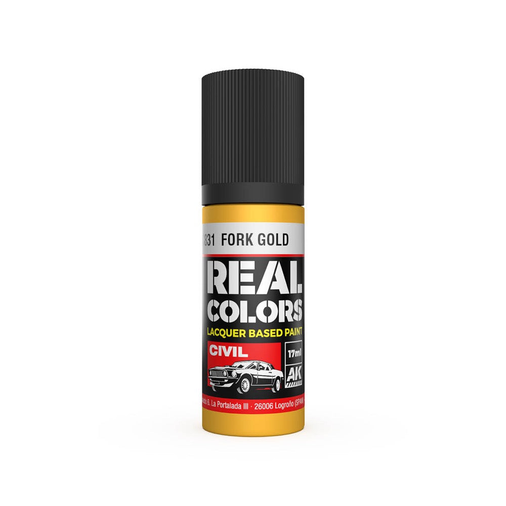AK Interactive RC831 Real Colors Fork Gold 17ml Lacquer Paint