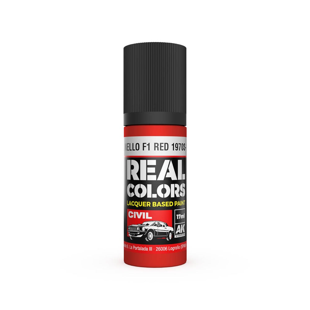 AK Interactive RC833 Real Colors Maranello F1 Red 1970s-1980s 17ml Lacquer Paint