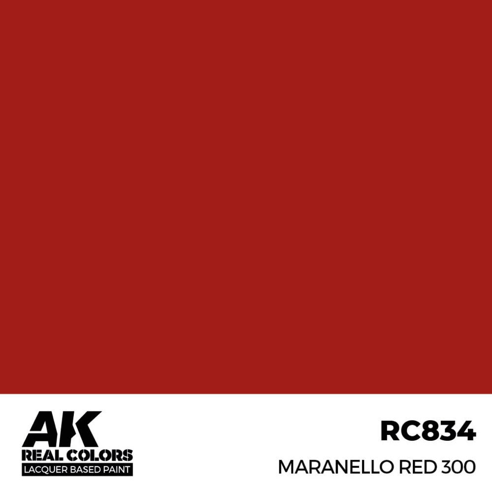 AK Interactive RC834 Real Colors Maranello Red 300 17ml Lacquer Paint
