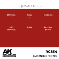 AK Interactive RC834 Real Colors Maranello Red 300 17ml Lacquer Paint