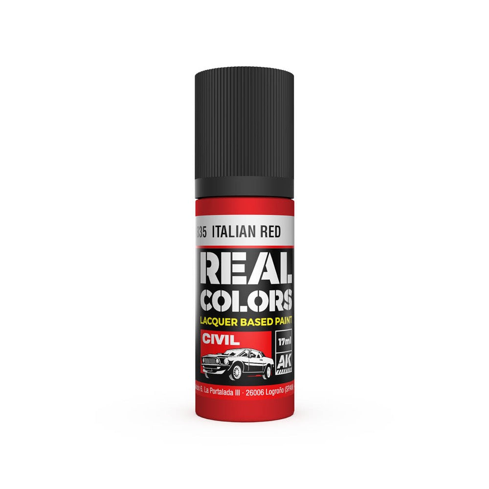 AK Interactive RC835 Real Colors Italian Red 17ml Lacquer Paint