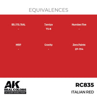 AK Interactive RC835 Real Colors Italian Red 17ml Lacquer Paint