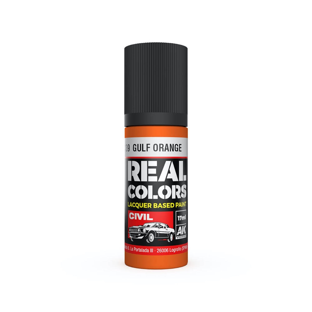 AK Interactive RC839 Real Colors GULF Orange 17ml Lacquer Paint