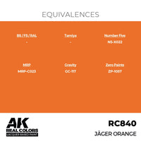 AK Interactive RC840 Real Colors Jager Orange 17ml Lacquer Paint