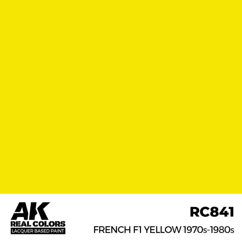 AK Interactive RC841 Real Colors French F1 Yellow 1970s-1980s 17ml Lacquer Paint
