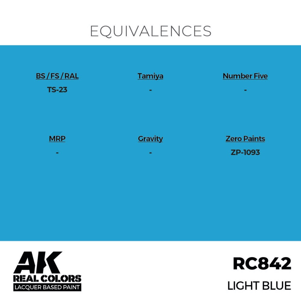 AK Interactive RC842 Real Colors Light Blue 17ml Lacquer Paint