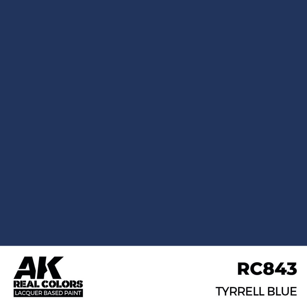 AK Interactive RC843 Real Colors Tyrrell Blue 17ml Lacquer Paint