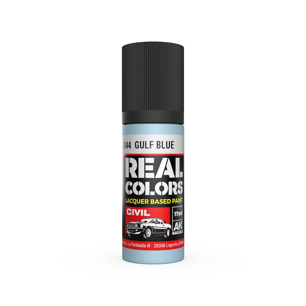 AK Interactive RC844 Real Colors GULF Blue 17ml Lacquer Paint