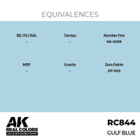 AK Interactive RC844 Real Colors GULF Blue 17ml Lacquer Paint