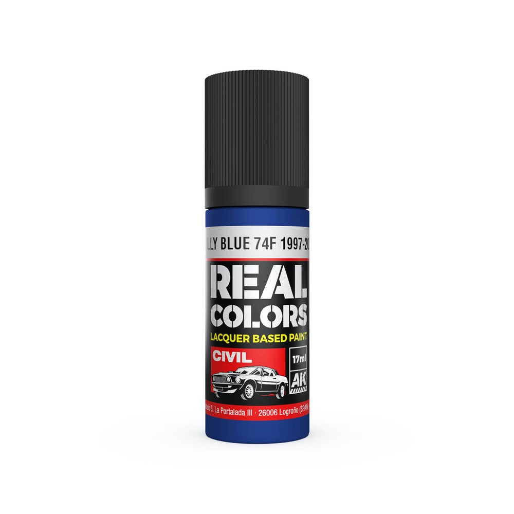 AK Interactive RC845 Real Colors Rally Blue 74F 1997-2002 17ml Lacquer Paint