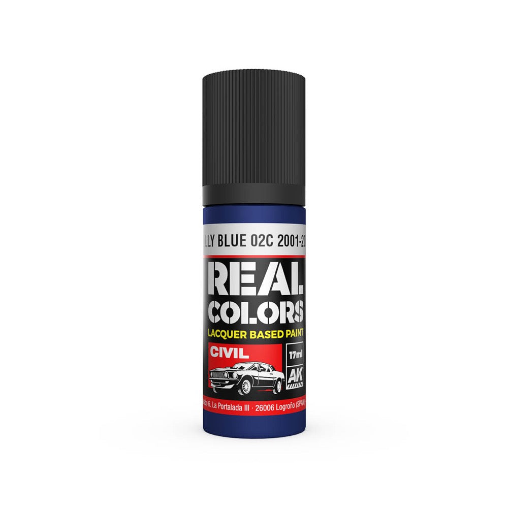 AK Interactive RC846 Real Colors Rally Blue 02C 2001-2006 17ml Lacquer Paint
