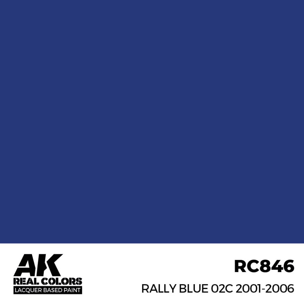 AK Interactive RC846 Real Colors Rally Blue 02C 2001-2006 17ml Lacquer Paint