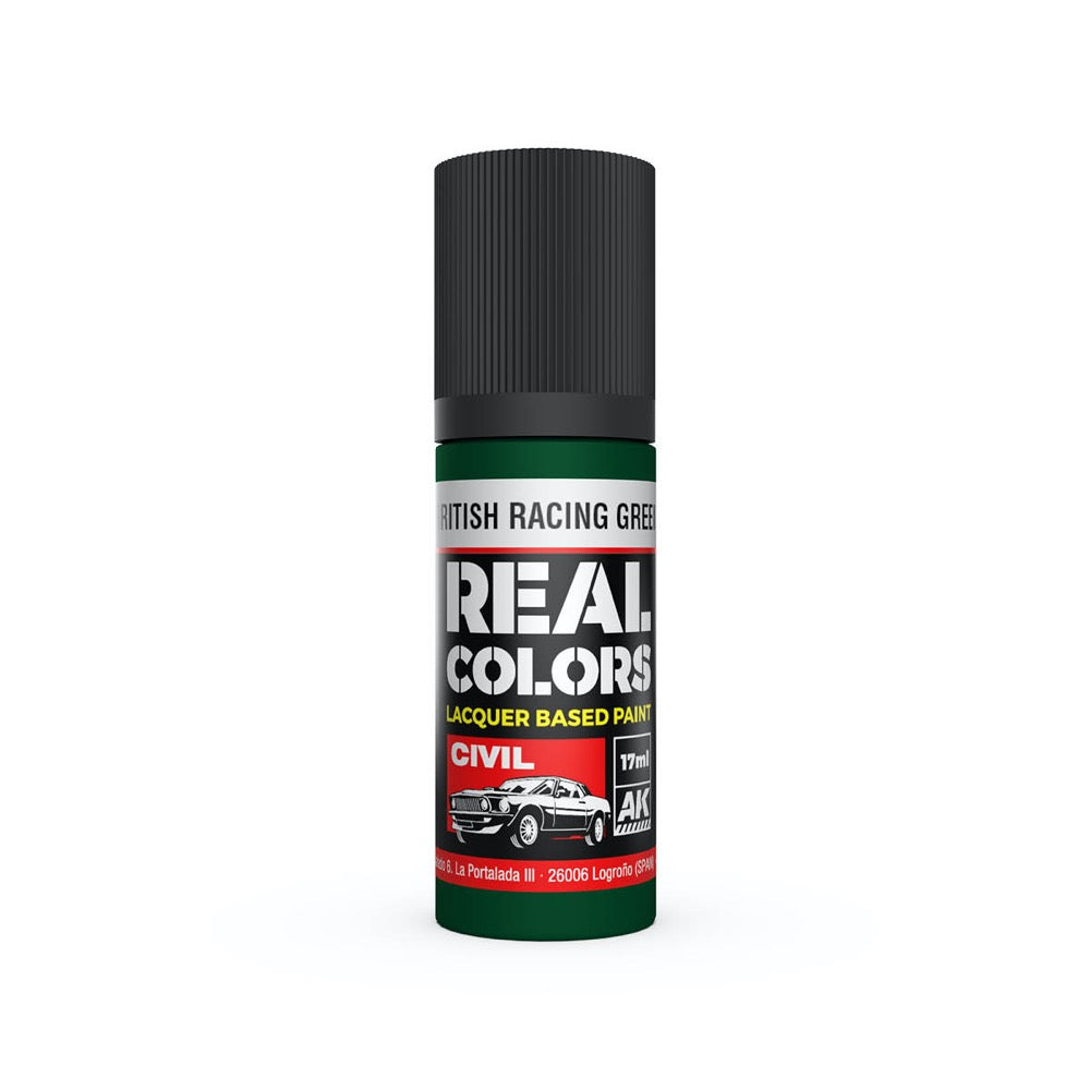 AK Interactive RC847 Real Colors British Racing Green 17ml Lacquer Paint