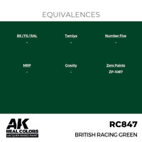 AK Interactive RC847 Real Colors British Racing Green 17ml Lacquer Paint