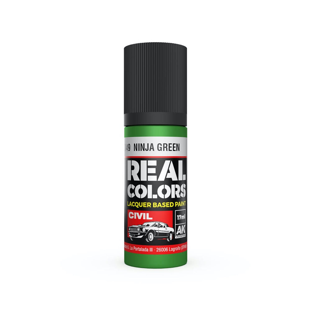 AK Interactive RC849 Real Colors Ninja Green 17ml Lacquer Paint