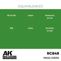 AK Interactive RC849 Real Colors Ninja Green 17ml Lacquer Paint